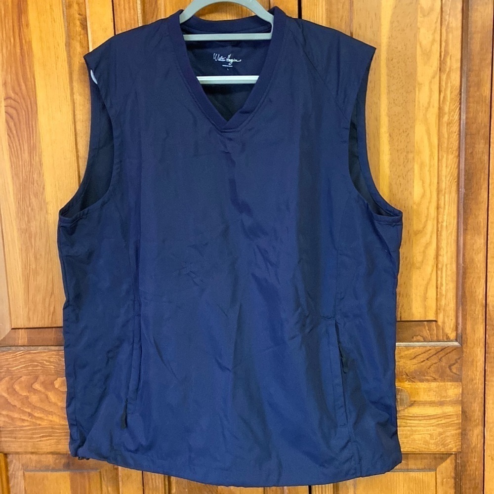 Walter Hagan Golf Vest Blue Popover V-Neck Large